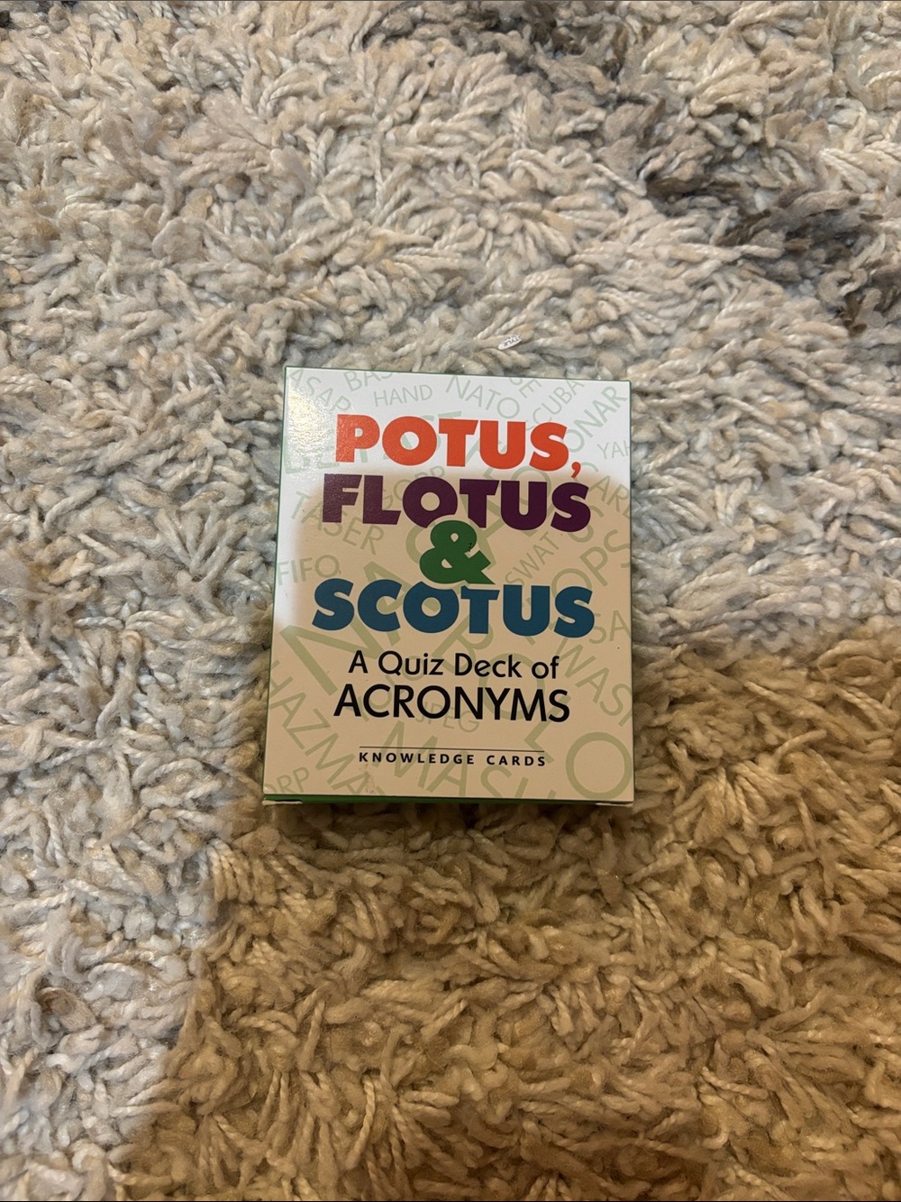 Potus, Flotus & Scotus Acronyms Quiz Deck - White/Multicolor